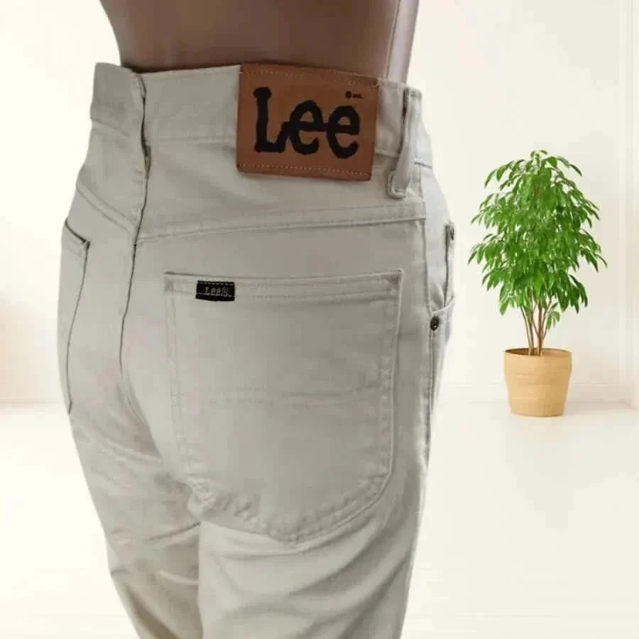 Jeans vintage y2k LEE - corte reto - cintura alta - 100% algodão - creme - novo T36 – photo 8